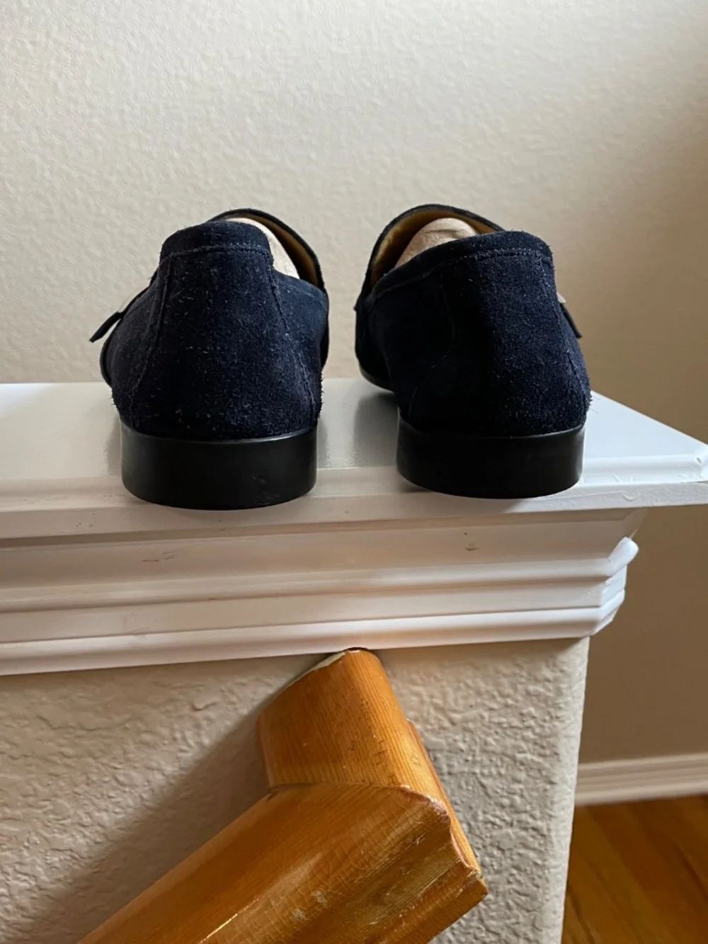Hermès Monterey Midnight Navy Suede H Buckle Loafers 40.5 (7.5)